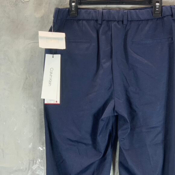 CALVIN KLEIN Men's Navy Slim-Fit Knit Suit Separate Dress Pants SZ 34X34 - Picture 5 of 13